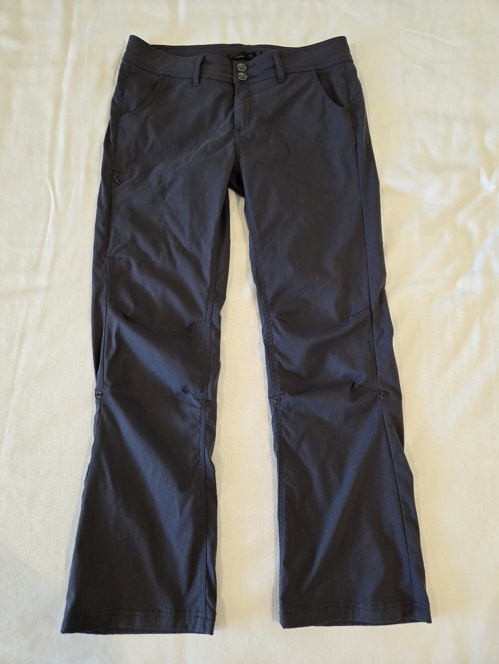 PrAna Halle Convertible Pants Size 10 Short In Dark Gray Zion Fabric